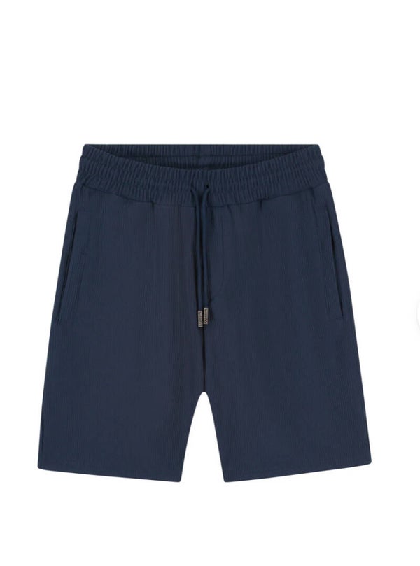 Malelions Men Ribbed Shorts | Navy