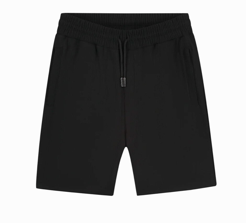 Malelions Men Ribbed Shorts | Black
