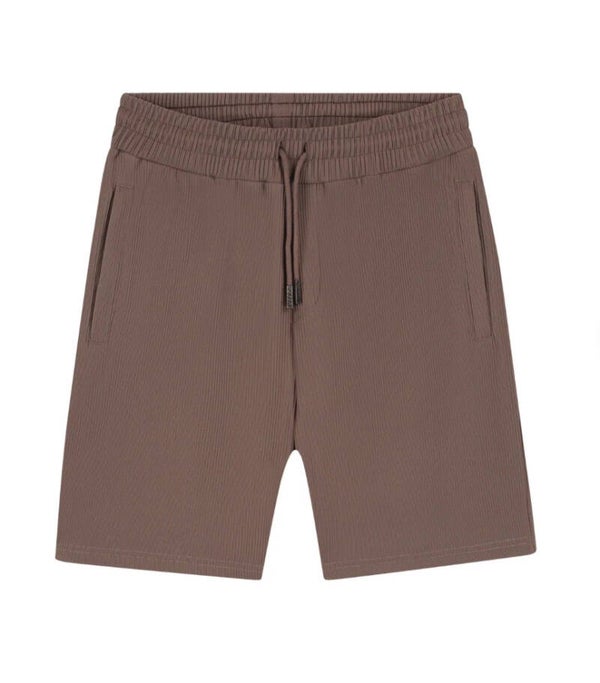 Malelions Men Ribbed Shorts | Brown