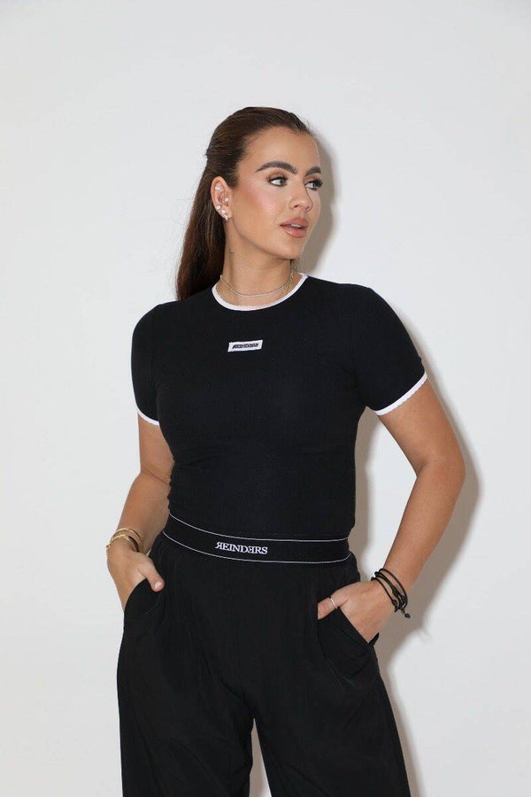Reinders Ribb Top Black