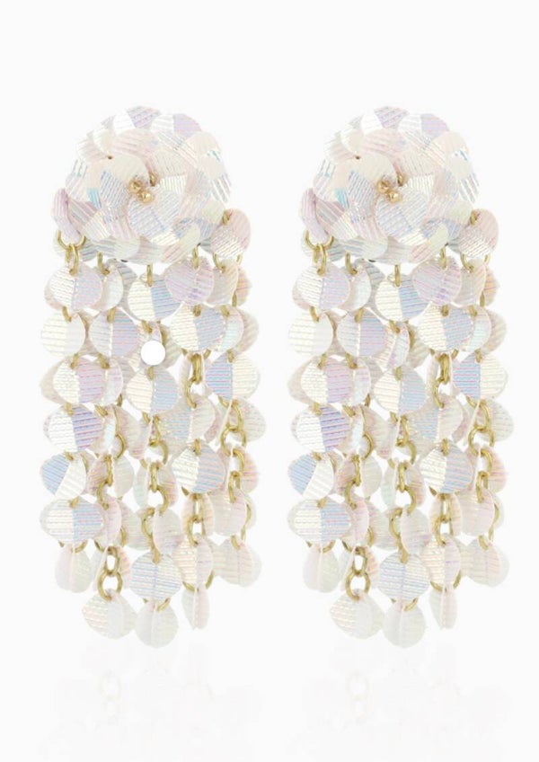 Zilveren Oorbellen Sequin Hammered