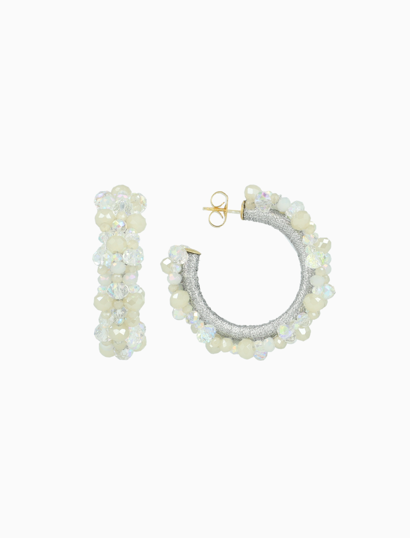 Crystal Silver Oorbellen Brecht Urchin
