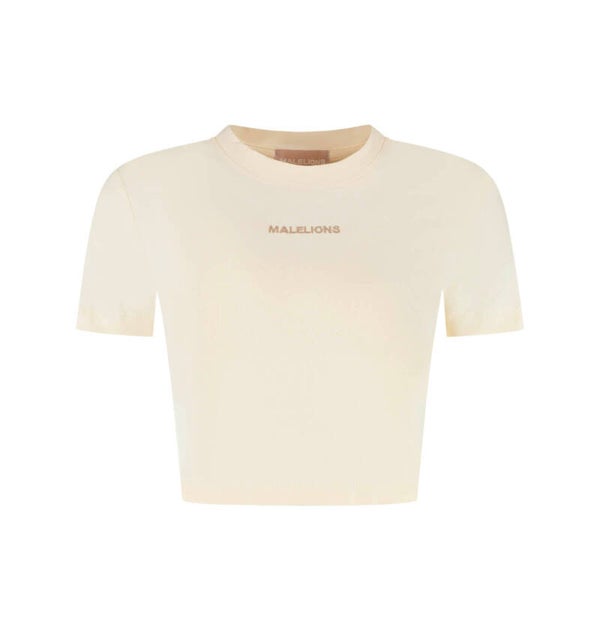 Malelions Women Cropped Top | Cream