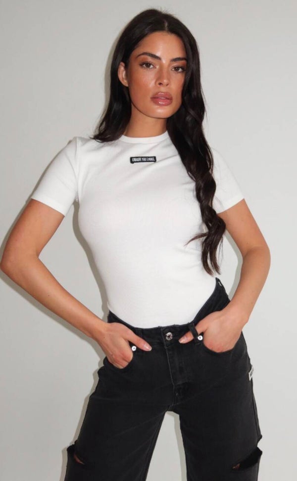 Unique The Label JILL SHORT SLEEVE - CREME WHITE