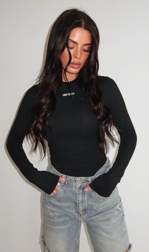 Unique The Label JACKY LONG SLEEVE - BLACK/BLACK