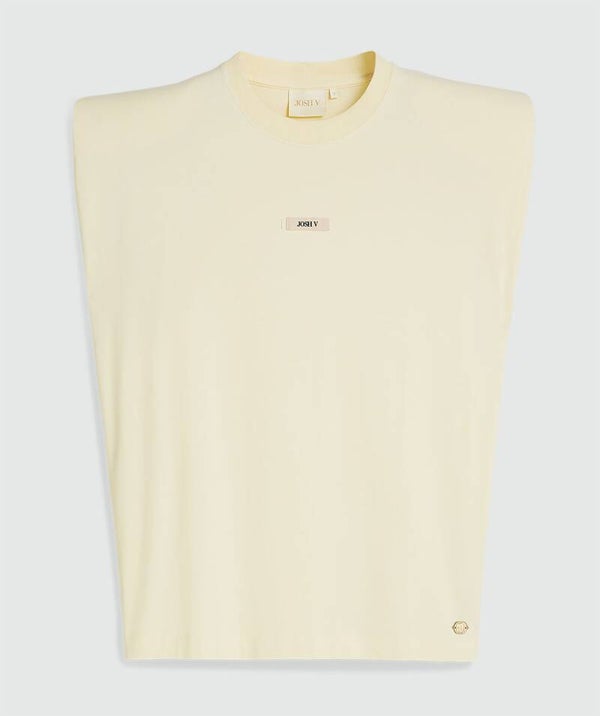 Josh V SUE regular fit T-shirt met logo - butter