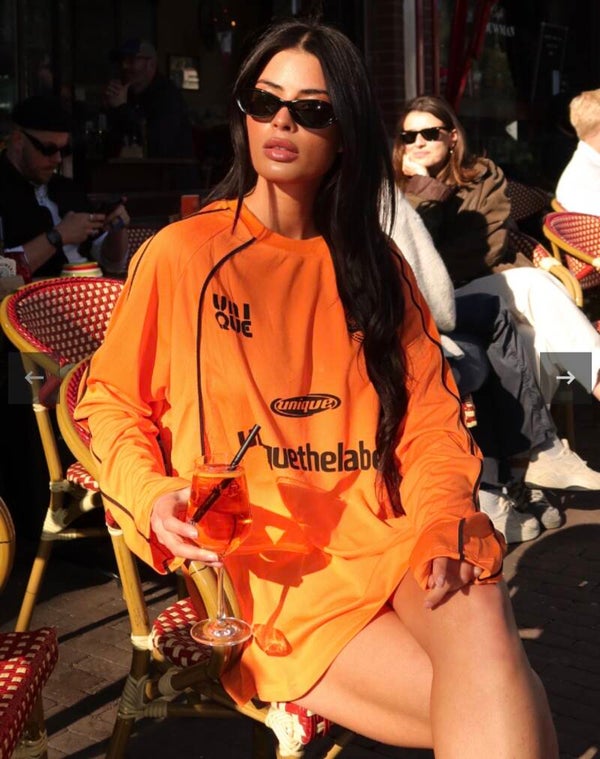 Unique The Label AMA LONGSLEEVE - ORANGE/BLACK
