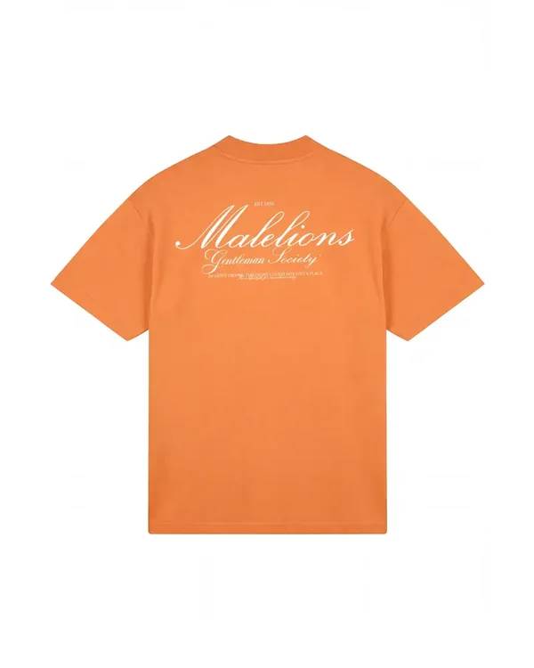 Malelions Men Gentleman Society T-Shirt | Orange