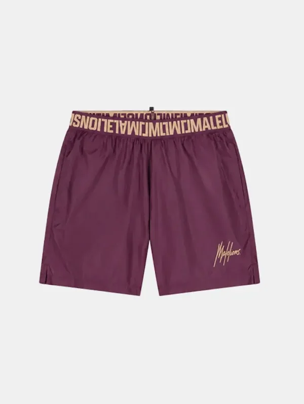 Malelions Venetian Swim Shorts / Burgundy