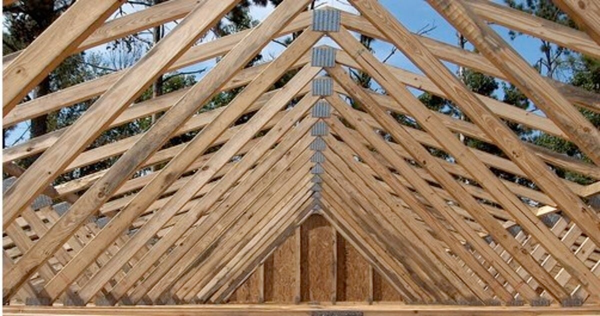 Houten dakspanten