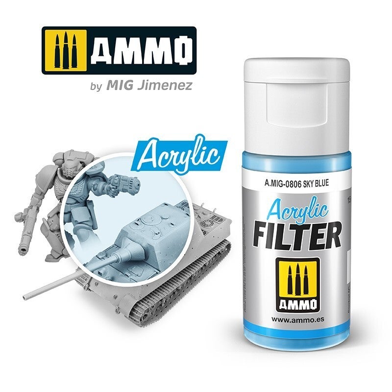 AMMO A.MIG-0806 Acrylic Filter Sky Blue