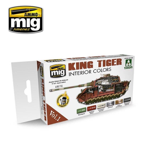 AMMO A.MIG-7165 King Tiger Interior Colors (Special TAKOM Edition) Vol. 1