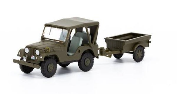 ACE 85.005102 1:87 Willys M38A1 Armee-Jeep mit Aebi Anhänger