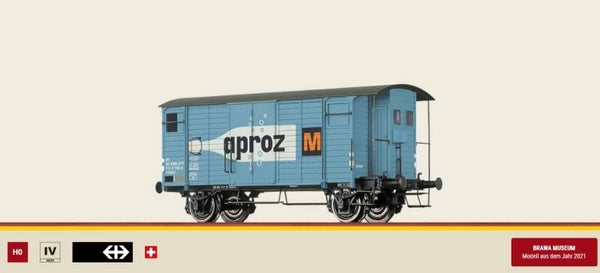 Brawa 47885 H0 Gedeckter Güterwagen Gklm "Aproz" SBB