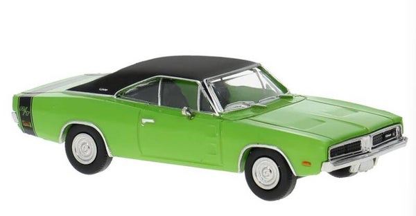Brekina 18002 1:87 Dodge Charger, grün/schwarz, Bj 1969