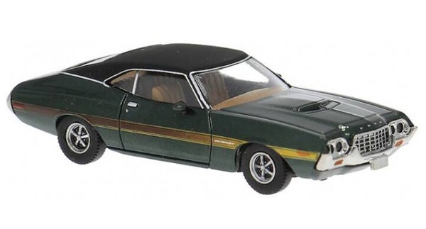 Brekina 18325 1:87 Ford Gran Torino Sport, Moviecar, grünmetallic/schwarz, Bj 1969