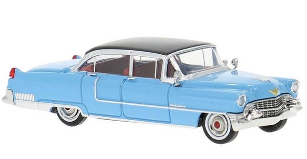 Brekina 18351 1:87 Cadillac Fleetwood, blau/schwarz, Bj 1955