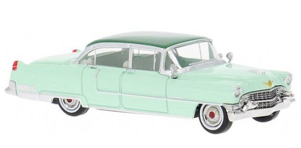 Brekina 18353 1:87 Cadillac Fleetwood 55, hellgrün/dunkelgrün, Bj 1955