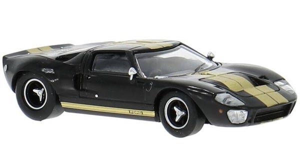Brekina 18552 1:87 Ford GT40, schwarz/gold, Bj 1966