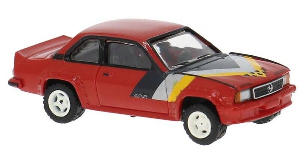 Brekina 20771 1:87 Opel Ascona B i400, rot mit gelb/silber/schwarzem Dekor, Bj 1980