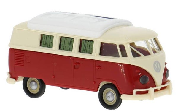 Brekina 31636 1:87 VWT1b Camper, rot/hellbeige, Bj 1960