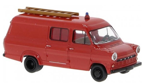Brekina 34160 1:87 Ford Transit Mk. 1 Feuerwehr rot/schwarz