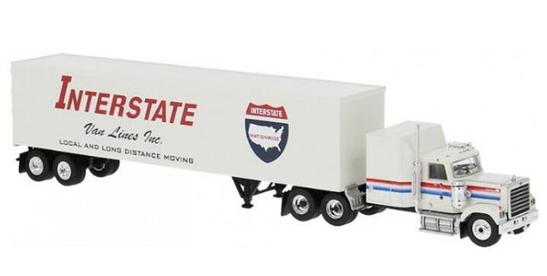 Brekina 85787 1:87 Chevrolet Bison US-Koffersattelzug, Interstate Moving, Bj 1980