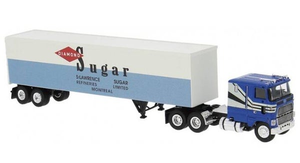 Brekina 85862 1:87 Ford CLT 9000 US-Koffersattelzug, Diamond Sugar, Bj 1978