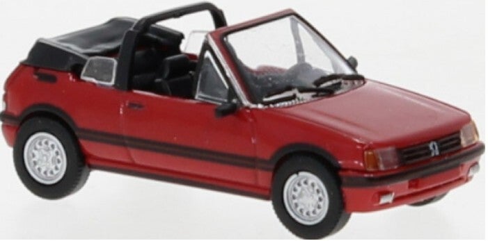 Brekina PCX 870502 1:87 Peugeot 205 Cabriolet, offen, rot, Bj 1986