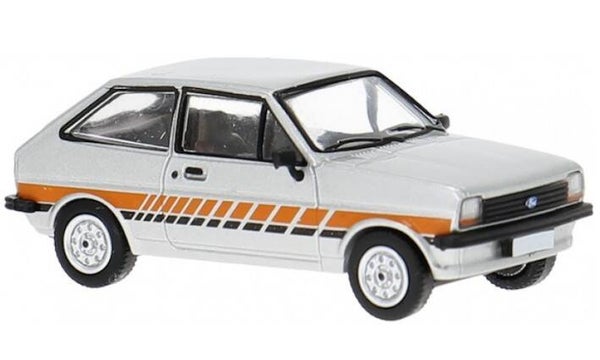 Brekina PCX 870771 1:87 Ford Fiesta MK I Festival, silber mit Dekor, Bj 1975