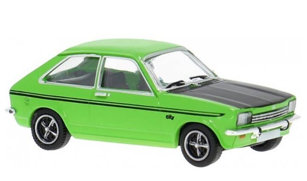 Brekina PCX 870775 1:87 Opel Kadett C City SR, hellgrün mit schwarzem Dekor, Bj 1975