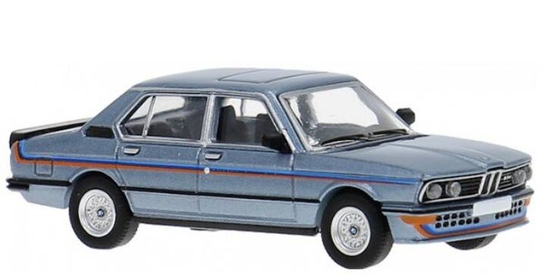 Brekina PCX 871606 1:87 BMW M535i (E12) hellblau mit Dekor Bj 1980