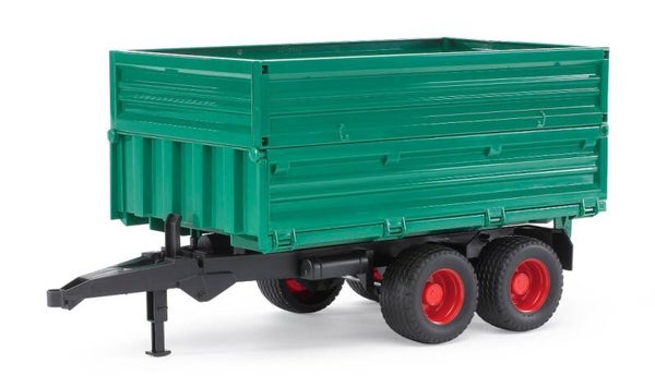 Bruder 02010 Tandemachs-Transportanhänger mit Aufsteckbordwand