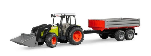 Bruder 02112 Claas Nectis 267 F mit Frontlader und Bordwandanhänger