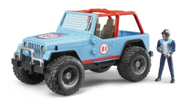 Bruder 02541 Jeep Cross Country Racer blau mit Rennfahrer