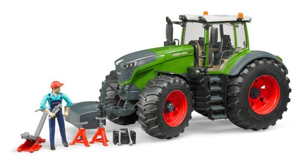 Bruder 04041 Fendt 1050 Vario mit Mechaniker und Werkstattausstattung