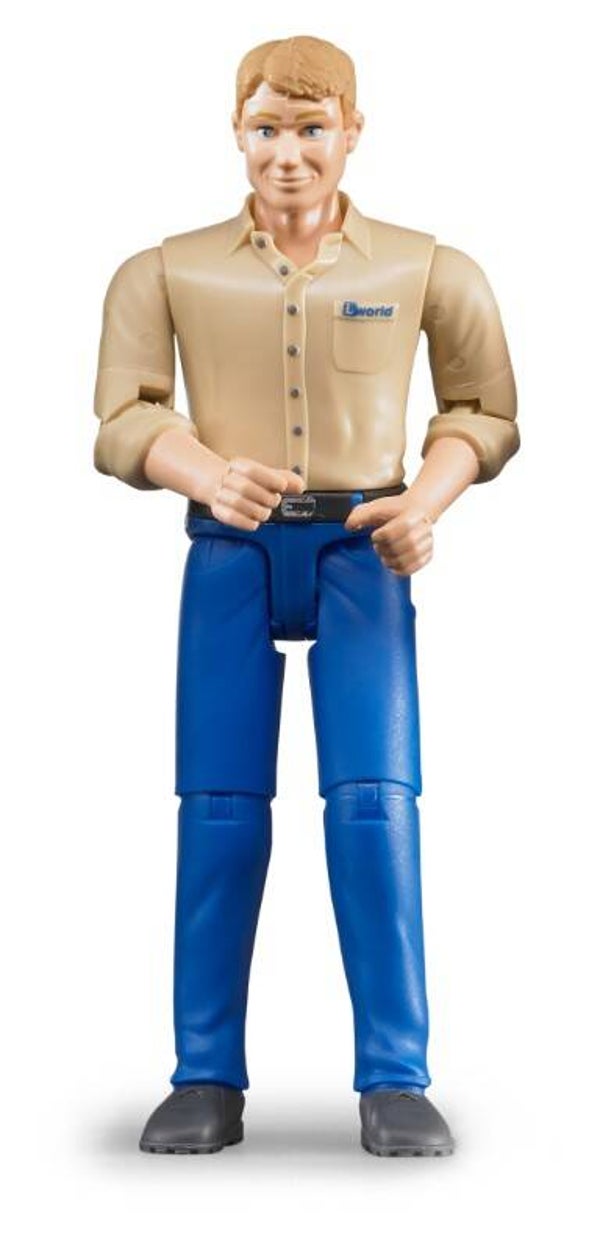 Bruder 60006 Mann mit hellem Hauttyp und blauer Hose