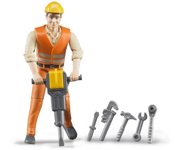 Bruder 60020 Bauarbeiter mit Zubehör