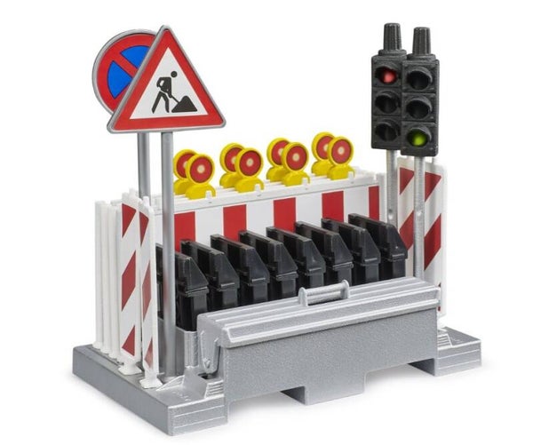 Bruder 62009 Zubehör: Verkehrssicherungsset mit Ampel