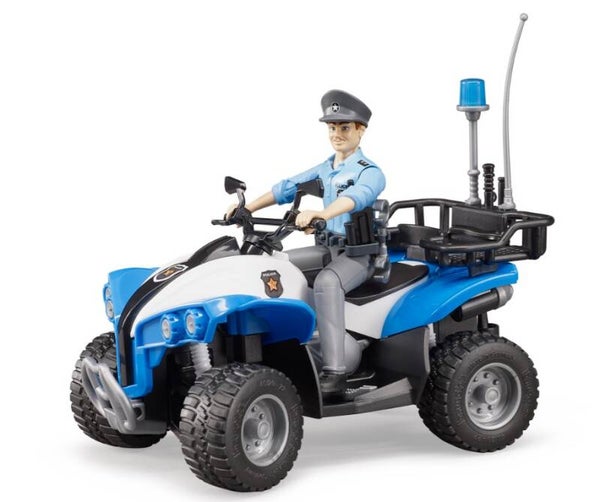 Bruder 63010 Polizei-Quad mit Polizist und Ausstattung