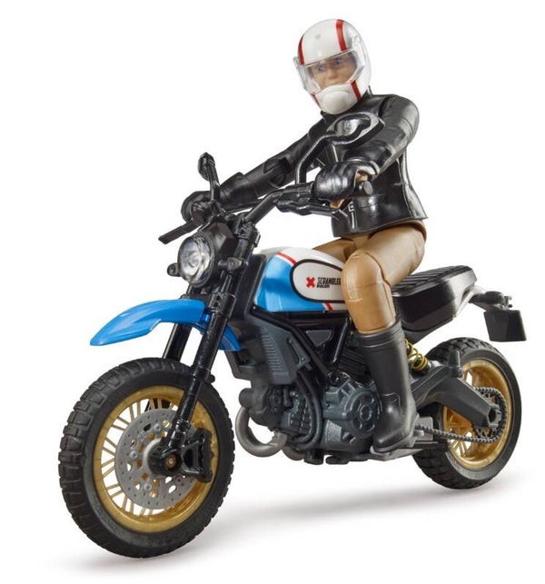 Bruder 63051 Scrambler Ducati Desert Sled mit Fahrer
