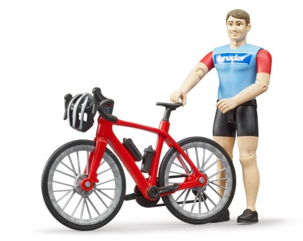 Bruder 63110 bworld Rennrad mit Radfahrer