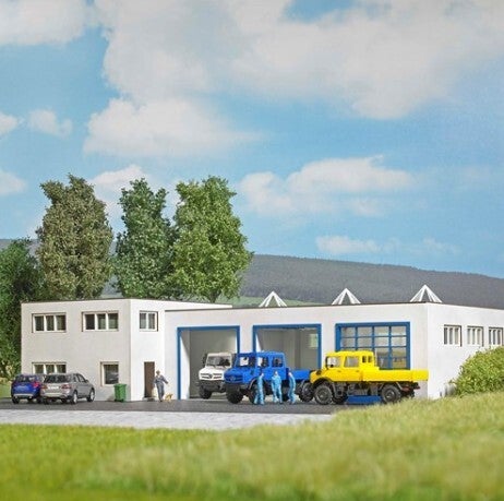 Busch 1966 Fahrzeughalle H0