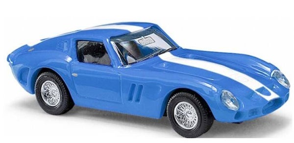 Busch 42618 1:87 Ferrari 250 GTO blau mit weissen Streifen Bj 1962