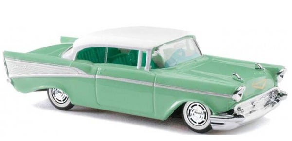 Busch 45024 1:87 Chevrolet Bel Air 57 Limousine, grün/weiss, Bj 1957