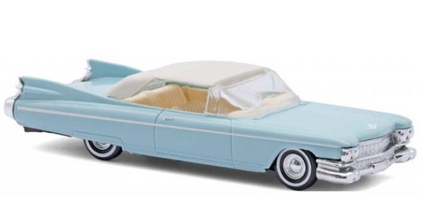 Busch 45132 1:87 Cadillac Eldorado Cabrio geschlossen, blau/weiss, Bj 1959