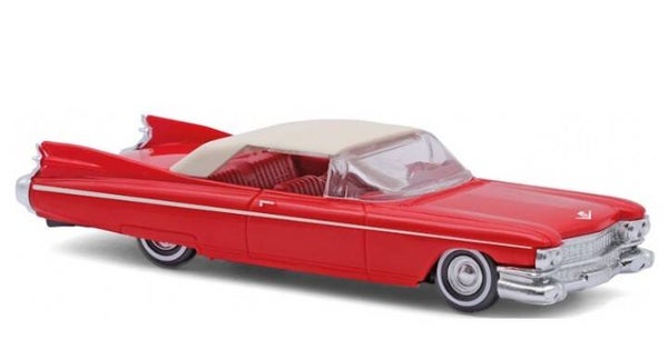 Busch 45133 1:87 Cadillac Eldorado Cabrio geschlossen, rot/weiss, Bj 1959