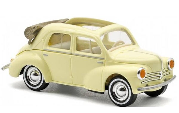 Busch 46576 1:87 Renault 4CV, Cabrio Limousine, gelb, Bj 1954