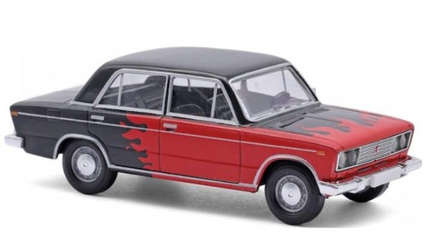 Busch 50567 1:87 Lada 1600, Flammendekor, rot/schwarz, Bj 1976