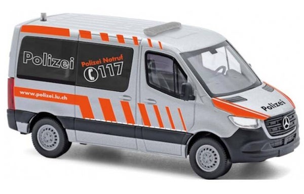 Busch 53474 1:87 Mercedes-Benz Sprinter kurz Polizei Luzern Bj 2018